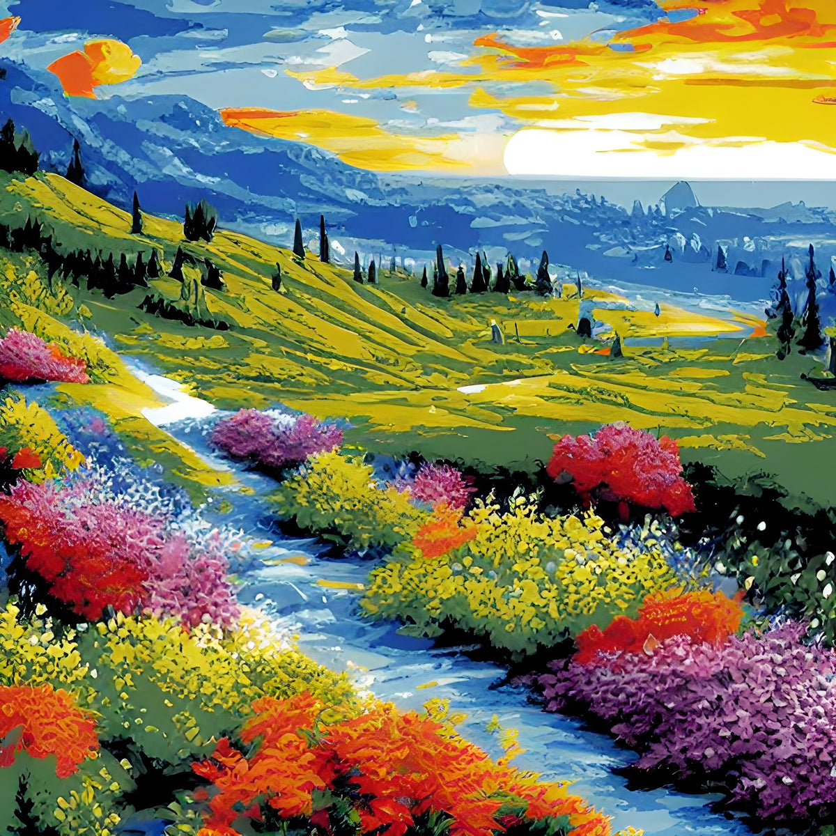 Sunset's River Dance